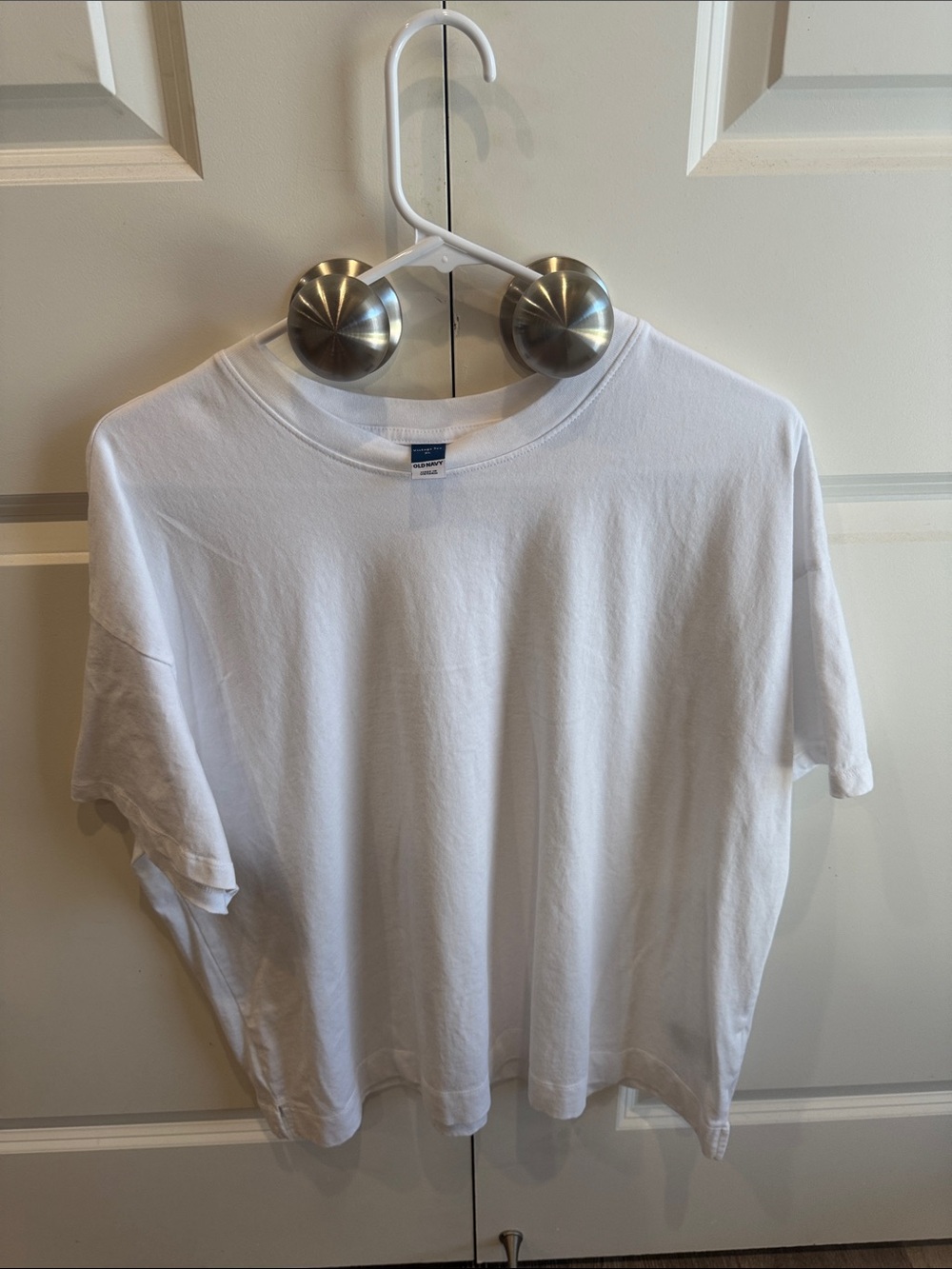 Old Navy White Crewneck Short Sleeve Tee